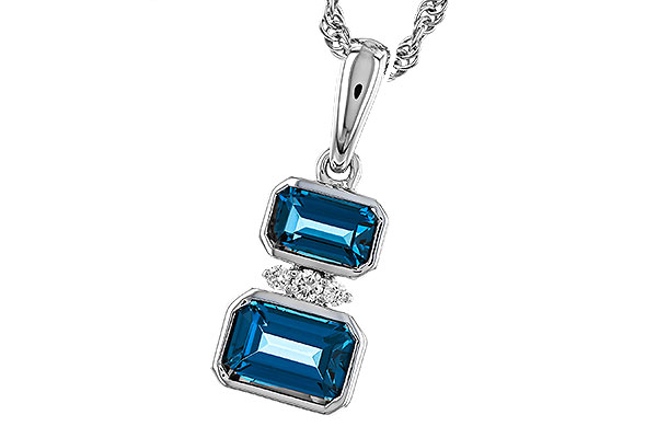 E329-83787: NECK .95 TW LONDON BLUE TOPAZ .98 TGW