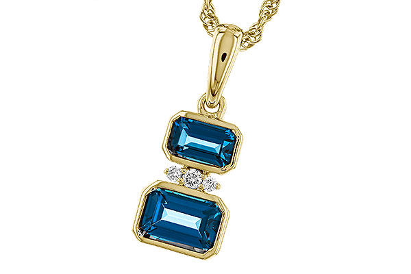 E329-83787: NECK .95 TW LONDON BLUE TOPAZ .98 TGW