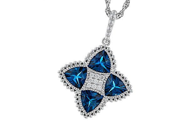 E329-86469: NECKLACE 2.79 LONDON BLUE TOPAZ 2.85 TGW