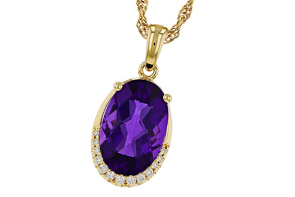 E329-90096: NECKLACE 2.70 AMETHYST 2.76 TGW (12x8MM OV)