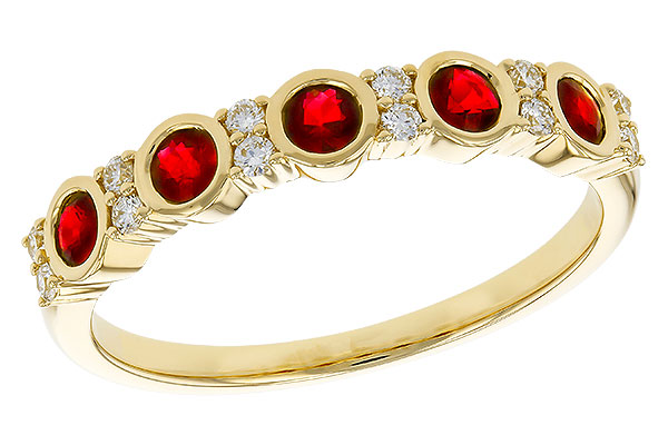E329-90151: LDS WED RG .33 TW RUBY .45 TGW