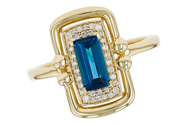 E330-72860: LDS RG .84 LONDON BLUE TOPAZ .96 TGW (8x4MM LBT)