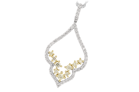 F243-50142: NECK .35 YELLOW DIAS .88 TW