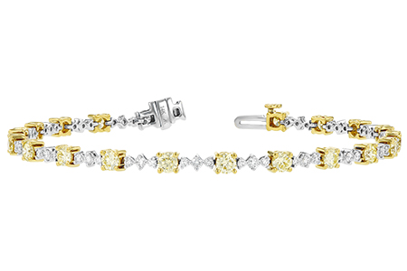 F243-51087: BRACELET 2.80 YELLOW DIA 4.01 TW