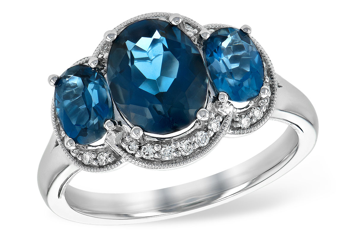 F244-42842: LDS RG 4.20 BLUE TOPAZ 4.33 TGW