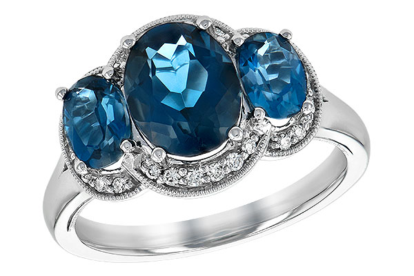 F244-42842: LDS RG 4.20 BLUE TOPAZ 4.33 TGW