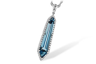 F245-27424: NECK 3.47 LONDON BLUE TOPAZ 3.70 TGW