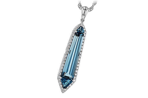 F245-27424: NECK 3.47 LONDON BLUE TOPAZ 3.70 TGW