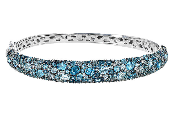 F245-30151: BANGLE 7.60 BLUE TOPAZ 7.85 TGW