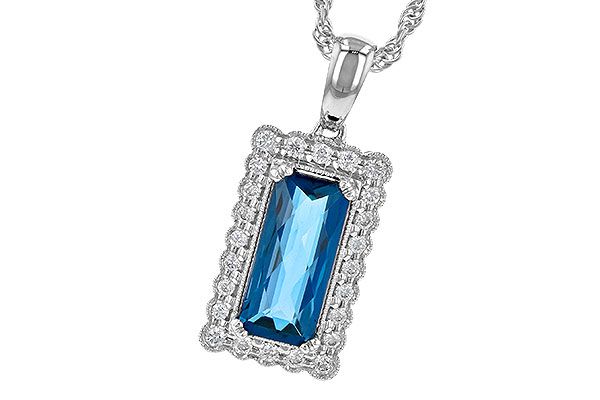 F245-34651: NECK 1.55 LONDON BLUE TOPAZ 1.70 TGW