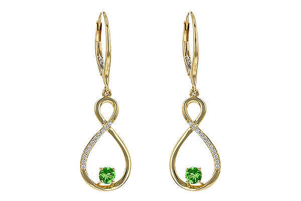 F328-00096: EARR .32 GREEN GARNET .40 TGW