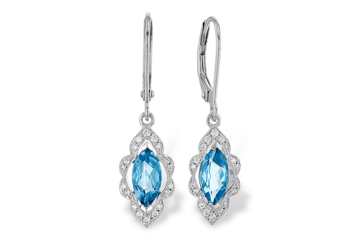 F328-07451: EARR 1.02 TW BLUE TOPAZ 1.17 TGW