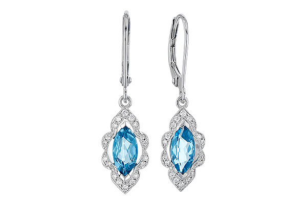 F328-07451: EARR 1.02 TW BLUE TOPAZ 1.17 TGW