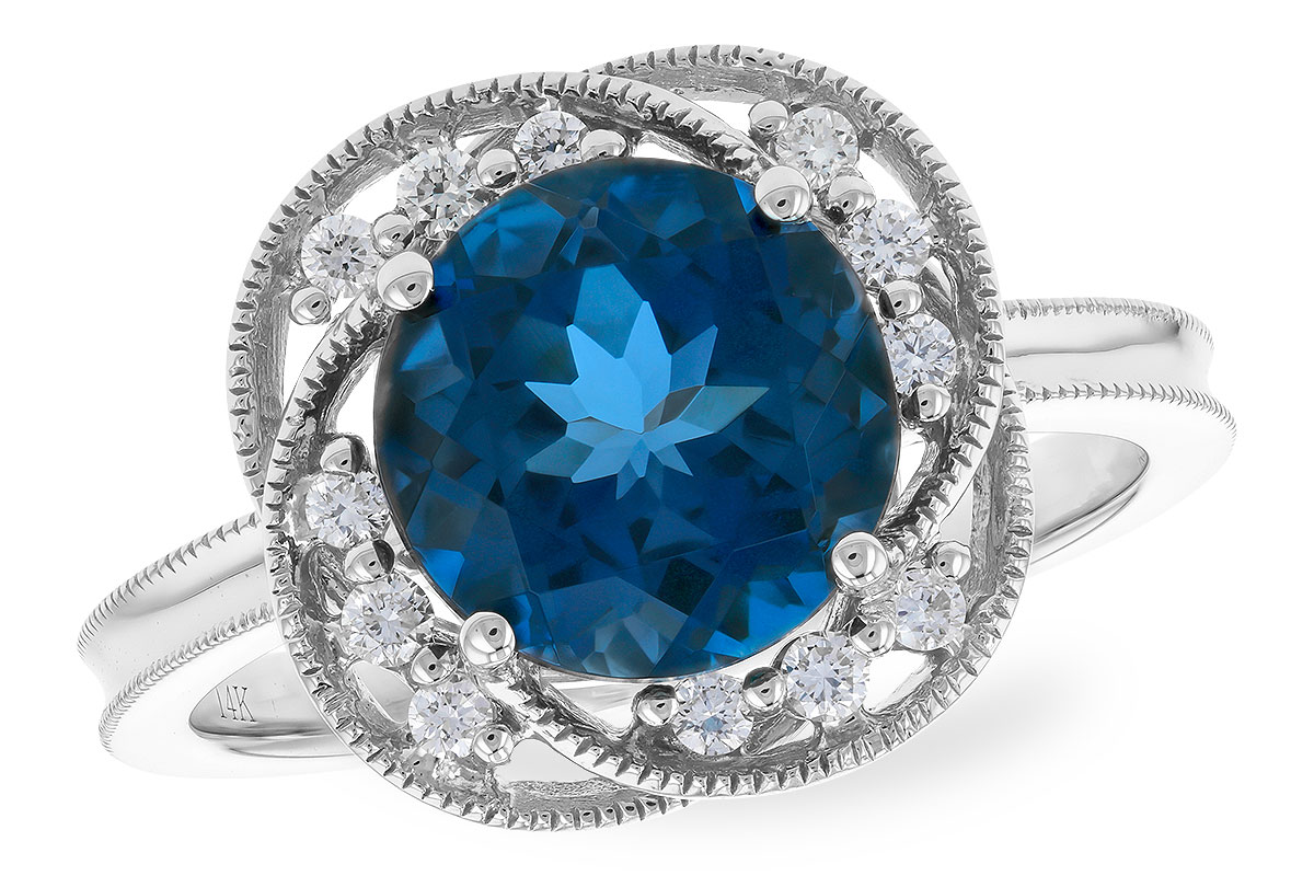 F328-93805: LDS RG 2.90 LONDON BLUE TOPAZ 3.05 TGW (9MM LBT)