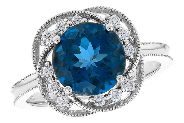 F328-93805: LDS RG 2.90 LONDON BLUE TOPAZ 3.05 TGW (9MM LBT)