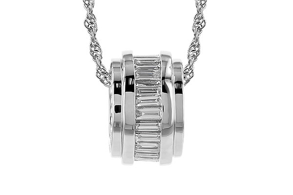 F328-99205: NECKLACE .46 TW BAGUETTE