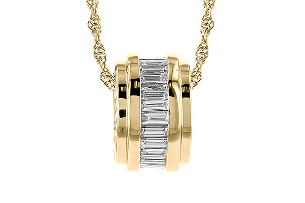 F328-99205: NECKLACE .46 TW BAGUETTE