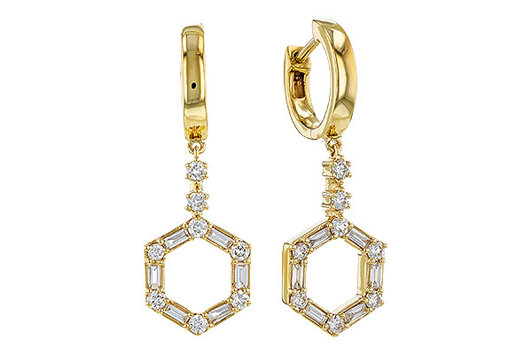 F329-82842: EARRINGS .23 BAG .60 TW