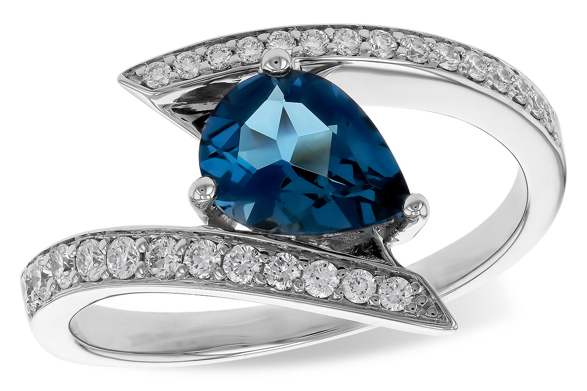 F329-82851: LDS RG 1.04 LONDON BLUE TOPAZ 1.28 TGW (8x6MM)