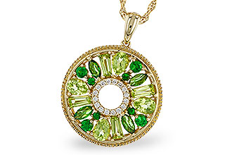 F329-85587: NECKLACE 1.47 SEMI-PREC (PER & GR.GT) 1.52 TGW