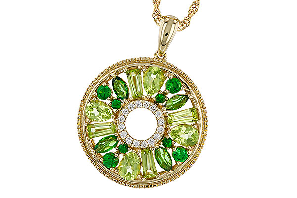 F329-85587: NECKLACE 1.47 SEMI-PREC (PER & GR.GT) 1.52 TGW