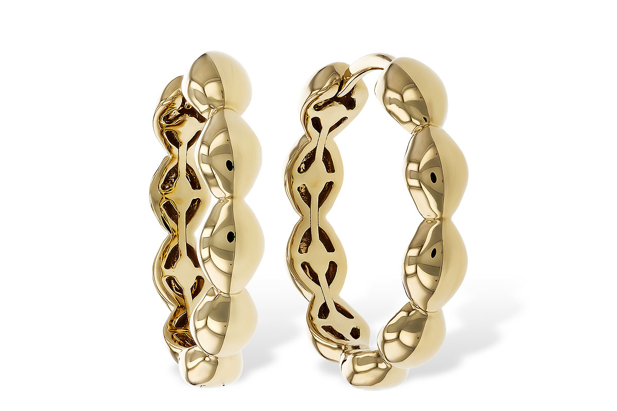 F329-87451: GOLD EARRINGS (18MM)