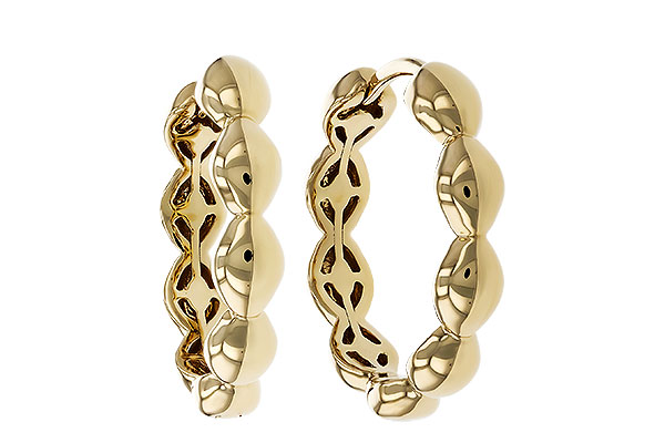 F329-87451: GOLD EARRINGS (18MM)