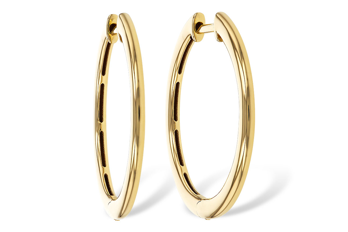 F329-89205: GOLD EARRINGS (24MM)