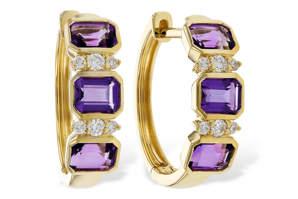 F329-90124: EARRING 1.05 TW AMETHYST 1.16 TGW