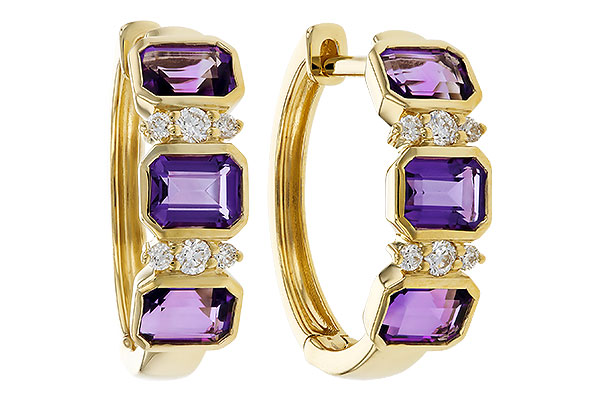 F329-90124: EARRING 1.05 TW AMETHYST 1.16 TGW