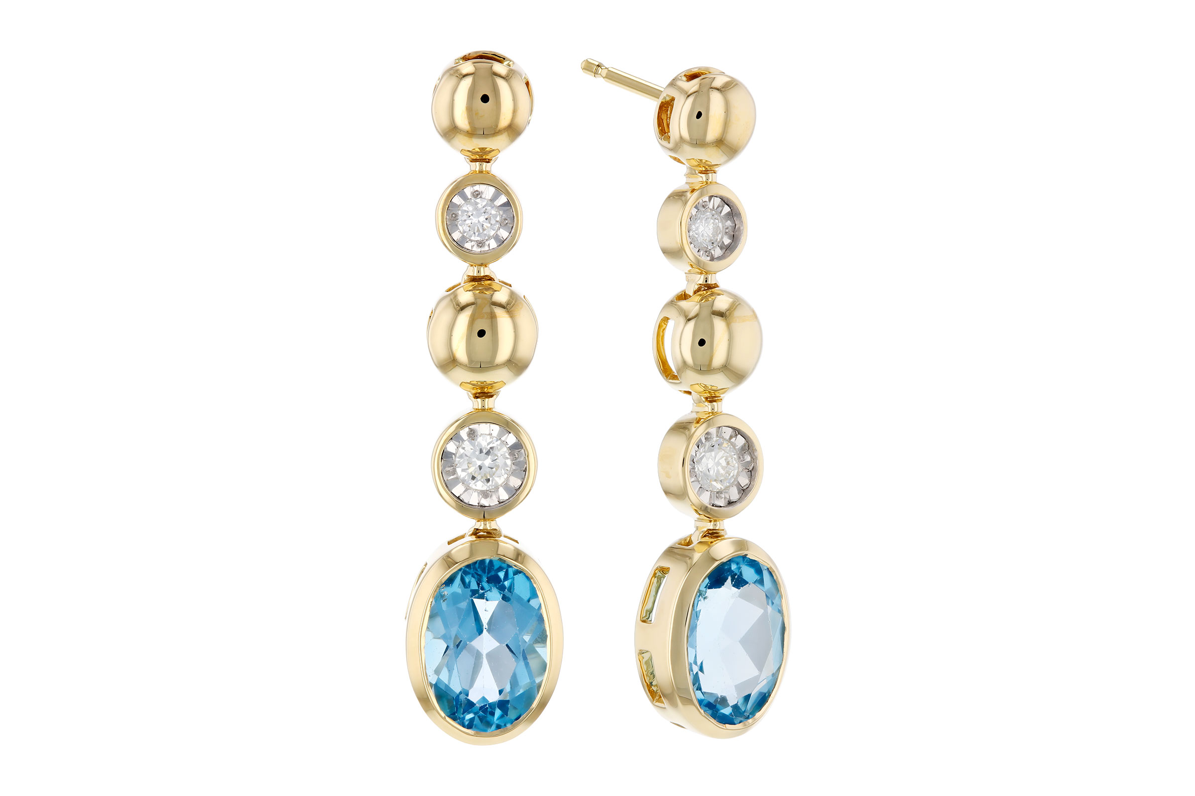 F330-73796: EARRINGS 1.66 TW BLUE TOPAZ 1.76 TGW