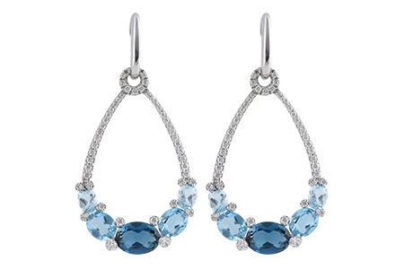 G243-48314: EARR 3.75 BLUE TOPAZ 4.17 TGW