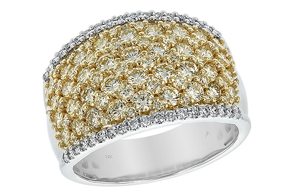 G244-38314: LDS DIA WED RG 1.82 YELLOW DIAS 2.02 TW