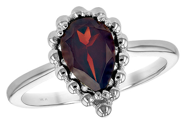 G244-40169: LDS GARNET RING 1.38 CT