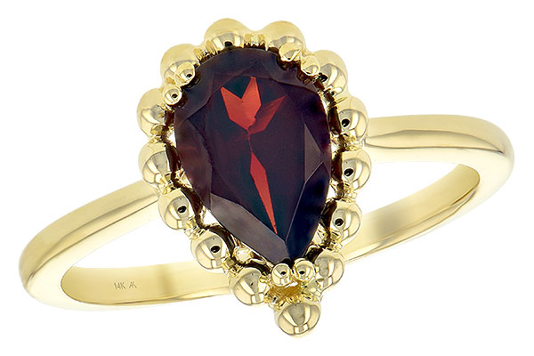 G244-40169: LDS GARNET RING 1.38 CT