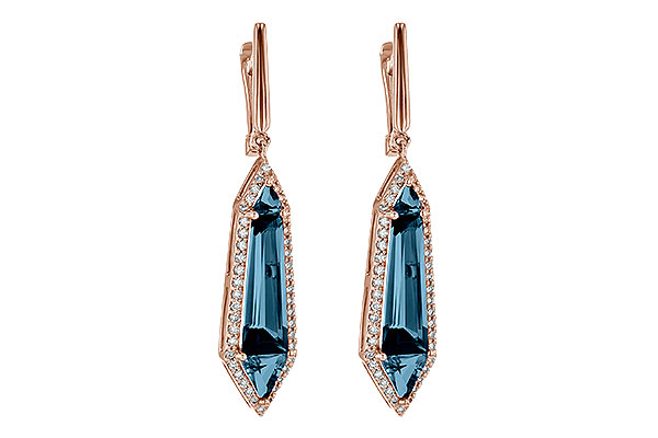 G245-30105: EARR 5.25 LONDON BLUE TOPAZ 5.67 TGW