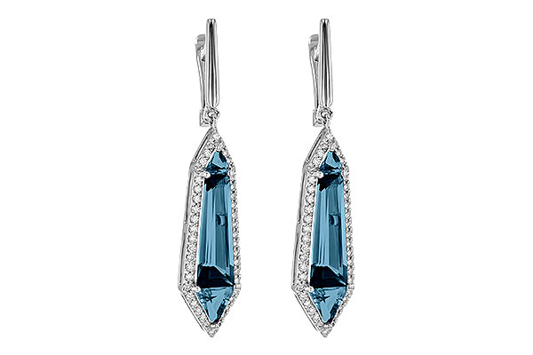 G245-30105: EARR 5.25 LONDON BLUE TOPAZ 5.67 TGW