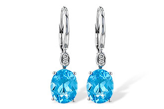 G245-35551: EARR 3.70 TW BLUE TOPAZ 3.75 TGW (9x7MM BT)