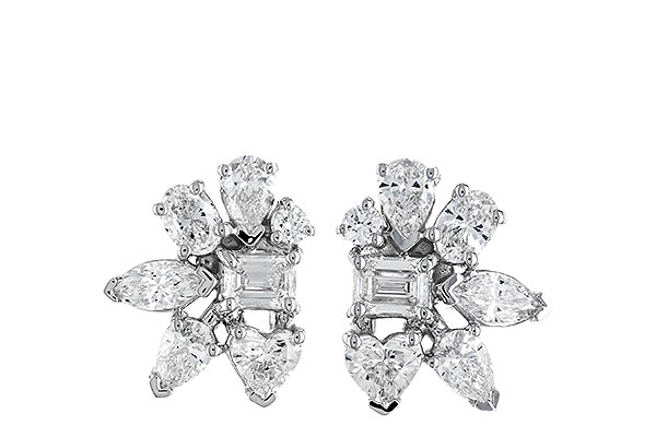 G328-97414: EARRINGS .90 TW FANCY CUT DIAS