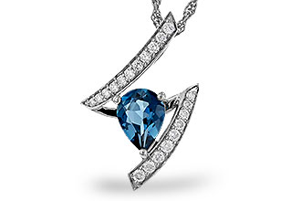 G329-82851: NECK 1.04 LONDON BLUE TOPAZ 1.23 TGW (8x6MM)