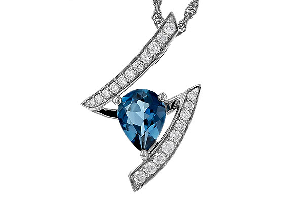 G329-82851: NECK 1.04 LONDON BLUE TOPAZ 1.23 TGW (8x6MM)