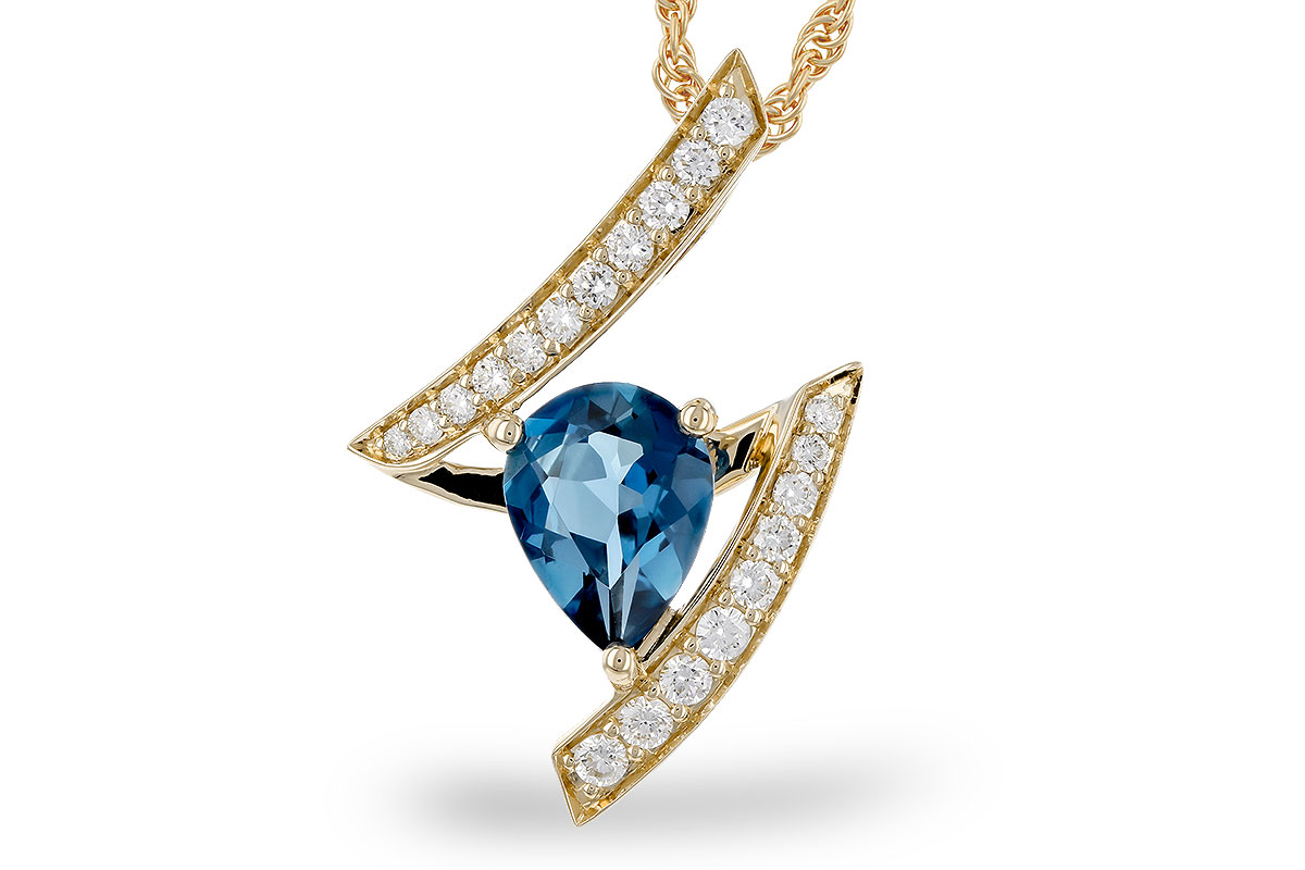 G329-82851: NECK 1.04 LONDON BLUE TOPAZ 1.23 TGW (8x6MM)