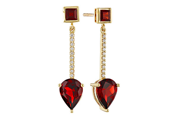 G329-83742: EARRINGS 2.70 TW GARNET 2.77 TGW
