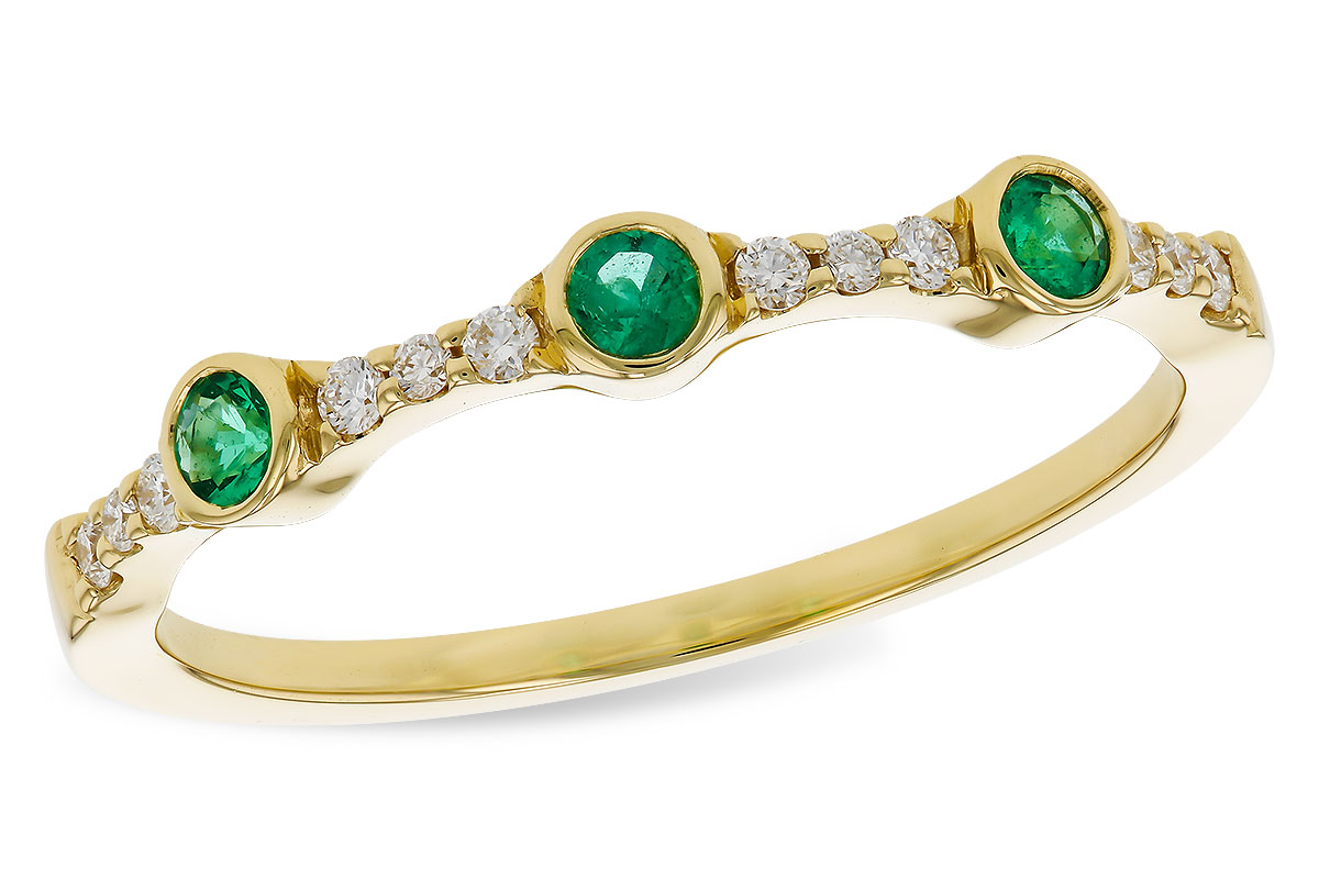 G329-84678: LDS WED RG .11 EMERALD .20 TGW