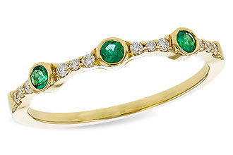 G329-84678: LDS WED RG .11 EMERALD .20 TGW