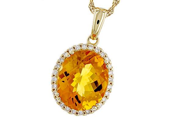 G329-84696: NECKLACE 3.85 CITRINE 4.07 TGW (12x10MM OV)