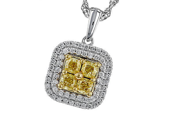 G329-85578: NECK .52 FANCY YELLOW DIAMONDS .72 TW