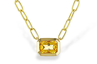 G329-87433: NECKLACE .86 CITRINE (18")