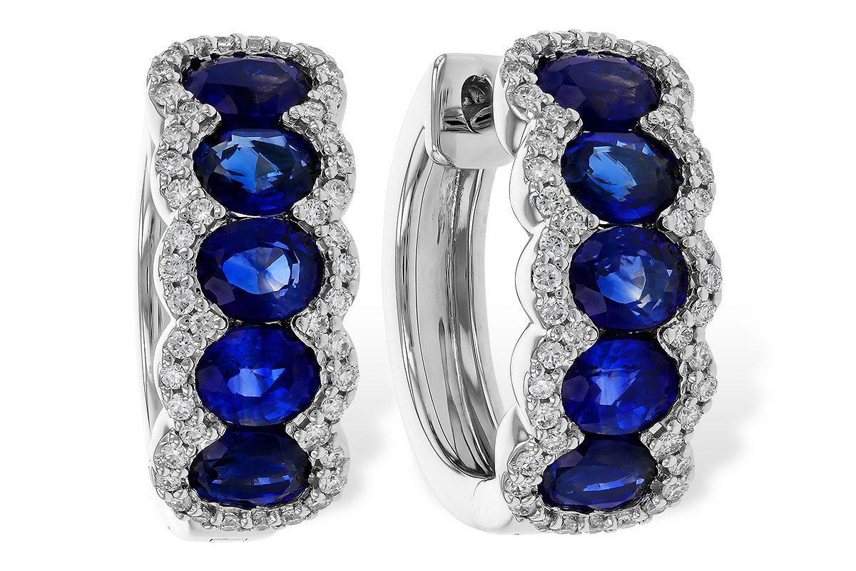 G329-89187: EARRINGS 2.32 TW SAPPHIRE 2.57 TGW