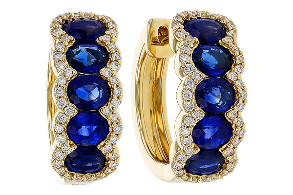 G329-89187: EARRINGS 2.32 TW SAPPHIRE 2.57 TGW